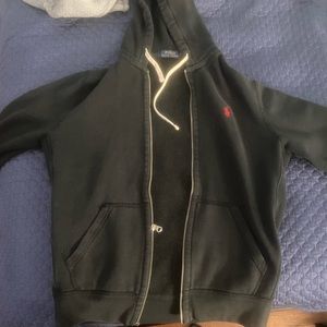 polo zip up hoodie